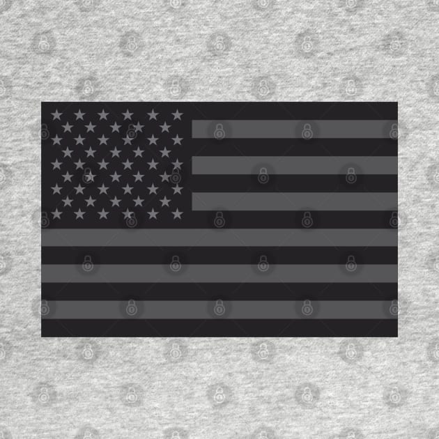 Black American Flag by Dale Preston Design